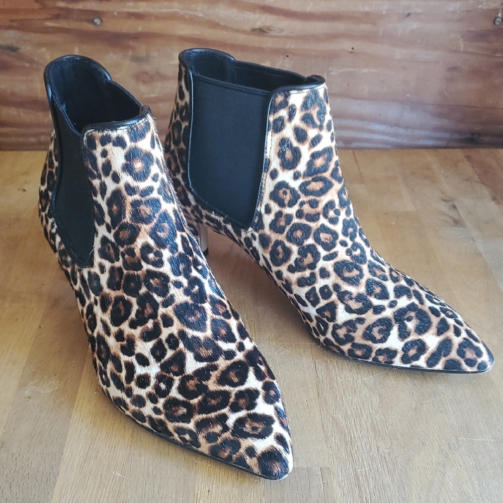 Clarks Leopard Print Ankle Booties